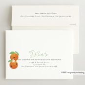 "Two Little Cute" - Baby Shower Invitations in Pumpkin by Itsy Belle Studio - FREE Recipient Addressing