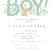 "Little pups" - Baby Shower Invitations in Mint by Jennifer Wick - Detail
