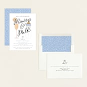 "Mimosas and Milk" - Baby Shower Invitations in Sky by Alethea and Ruth - Assembled