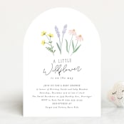"She's a Wildflower" - Baby Shower Invitations in Pastel by Itsy Belle Studio - Front