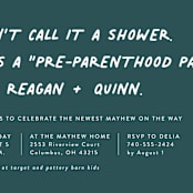 "Not a shower" - Baby Shower Invitations in Jungle by Lea Delaveris - Detail