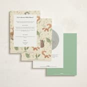 "Storybook" - Baby Shower Invitations in Mint by Jennifer Wick - Back of Card Options
