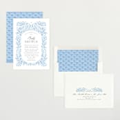 "Arch" - Baby Shower Invitations in Powder by Jen Owens - Assembled