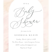 "Abstracted Arch" - Baby Shower Invitations in Spring by Carolyn MacLaren - Detail