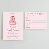 "vintage wedding cake" - Bridal Shower Invitations in Blush by Cass Loh - Matching Enclosure Card