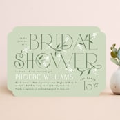 "floral letters" - Bridal Shower Invitations in Garden by Alethea and Ruth - Front