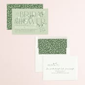 "floral letters" - Bridal Shower Invitations in Garden by Alethea and Ruth - Assembled