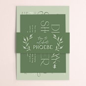 "floral letters" - Bridal Shower Invitations in Garden by Alethea and Ruth - Matching Bellyband