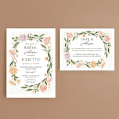 "Flower Shower Surround" - Bridal Shower Invitations in Petal by Paper Sun Studio - Matching Enclosure Card
