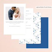"In The Full Bloom" - Bridal Shower Invitations in Bluebell by Petra Kern - Back of Card Options