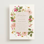 "Felicity" - Bridal Shower Invitations in Carnation by Everett Paper Goods - Front