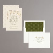 "Boho Branch" - Bridal Shower Invitations in Cream by Robert and Stella - Assembled