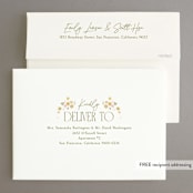 "Boho Branch" - Bridal Shower Invitations in Cream by Robert and Stella - FREE Recipient Addressing