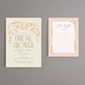 "Boho Branch" - Bridal Shower Invitations in Cream by Robert and Stella - Matching Enclosure Card