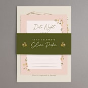 "Boho Branch" - Bridal Shower Invitations in Cream by Robert and Stella - Matching Bellyband