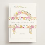 "Blooming arch" - Bridal Shower Invitations in Peony by Creo Study - Assembled with Belly Band