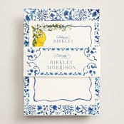 "Amalfi Coast" - Bridal Shower Invitations in Cerulean by Jenna Holcomb - Assembled with Belly Band