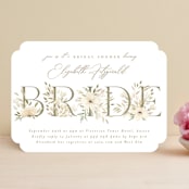 "floral bride" - Bridal Shower Invitations in Elegant Spring by Phrosné Barwood - Front