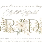 "floral bride" - Bridal Shower Invitations in Elegant Spring by Phrosné Barwood - Close-Up