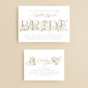"floral bride" - Bridal Shower Invitations in Elegant Spring by Phrosné Barwood - Matching Enclosure Card