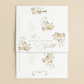 "floral bride" - Bridal Shower Invitations in Elegant Spring by Phrosné Barwood - Matching Bellyband