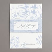 "Garland" - Bridal Shower Invitations in Delft by Erin L. Wilson - Matching Bellyband