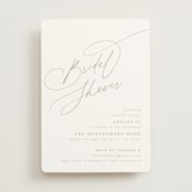 "minimal" - Bridal Shower Invitations in Coconut by Joanna Griffin - Front