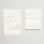 "minimal" - Bridal Shower Invitations in Coconut by Joanna Griffin - Matching Enclosure Card