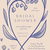 "Floreal" - Bridal Shower Invitations in Nude by Ani Somi - Close-Up