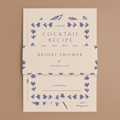 "Floreal" - Bridal Shower Invitations in Nude by Ani Somi - Matching Bellyband