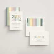 "Cheers And Beers" - Bridal Shower Invitations in Rainbow by Sara Hicks Malone - Assembled