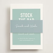 "Cheers And Beers" - Bridal Shower Invitations in Rainbow by Sara Hicks Malone - Assembled with Belly Band