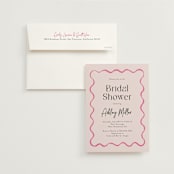 "handdrawn wavy frame" - Bridal Shower Invitations in Rosebud by Cass Loh - Invitation with Envelope