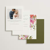 "Garden Floral Dash" - Bridal Shower Invitations in Confetti by Grace Kreinbrink - Back of Card Options