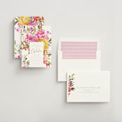 "Garden Floral Dash" - Bridal Shower Invitations in Confetti by Grace Kreinbrink - Assembled