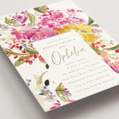 "Garden Floral Dash" - Bridal Shower Invitations in Confetti by Grace Kreinbrink - Detail