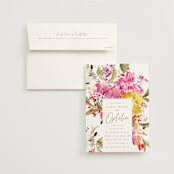 "Garden Floral Dash" - Bridal Shower Invitations in Confetti by Grace Kreinbrink - Invitation with Envelope