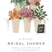 "Flower Bar" - Bridal Shower Invitations in Bright by Heather Cairl - Detail