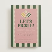 "Vintage Pickle" - Bridal Shower Invitations in Avocado by Vera Lim - Front