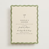 "Formal scallop" - Bridal Shower Invitations in Palm by Creo Study - Front