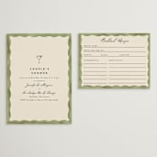 "Formal scallop" - Bridal Shower Invitations in Palm by Creo Study - Matching Enclosure Card