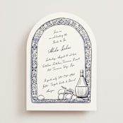 "Blue Chianti" - Bridal Shower Invitations in Powder Blue by Becky Nimoy - Front