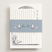 "Blue Chianti" - Bridal Shower Invitations in Powder Blue by Becky Nimoy - Assembled with Belly Band