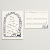 "Blue Chianti" - Bridal Shower Invitations in Powder Blue by Becky Nimoy - Matching Enclosure Card