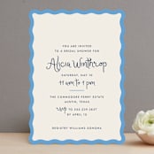 "Augusta" - Bridal Shower Invitations in Bluebell by Megan Davis - Front