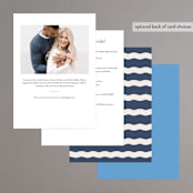 "Augusta" - Bridal Shower Invitations in Bluebell by Megan Davis - Back of Card Options