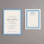 "Augusta" - Bridal Shower Invitations in Bluebell by Megan Davis - Matching Enclosure Card