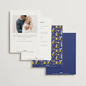 "Amore Floral" - Bridal Shower Invitations in Cerulean by Susan Moyal - Back of Card Options