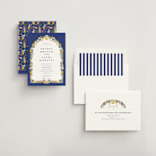 "Amore Floral" - Bridal Shower Invitations in Cerulean by Susan Moyal - Assembled