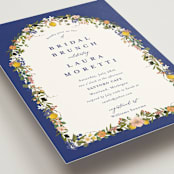 "Amore Floral" - Bridal Shower Invitations in Cerulean by Susan Moyal - Detail